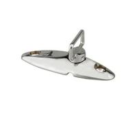 HGZLQKD Stainless Steel Marine Hinge Boat Deck Hinge Rotating Loop for Tops Canopy Yachts Saltwater Resistant Polished Oval Base Plate Pre Drilled Mounting Screws