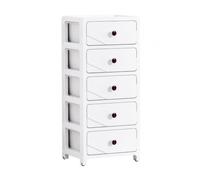 HGZLQKD Storage Cabinet with Drawers finish Rolling Storage Cabinet Portable for Narrow Spots, 5 Tier