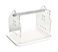 HGZLQKD Tabletop Bird Perch Grind Perch with Drop Tray Parrot Play Stand for Cockatoo Lovebird Small and Medium Birds Budgies Finch, White