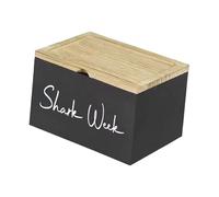 HGZLQKD Tampon Holder for Bathroom Pad Organizer Movable Partition for Storage and Organizer with Lid Farmhouse Rustic Wooden, Black