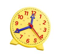 HGZLQKD Teaching Clock Lightweight Sturdy Teaching Aids Life Skills Training Games Telling Time for Children Classroom Homeschool, Yellow