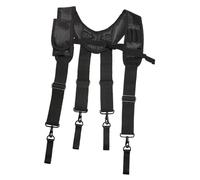 HGZLQKD Tool Belt Suspenders with Attachment Loops, Padded Oxford Cloth Hanging Rig Construction Suspenders for Repairmen and Carpenters, Black