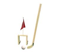 HGZLQKD Traditional Chinese Kids Hockey Game Kit Props for Outdoor Team Building Game Multifunctional Sturdy 2inch Ball, Light Brown