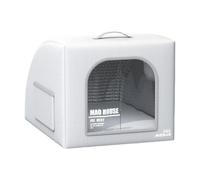 HGZLQKD Transparent Window Cat House and Built in Ice Packs Cat for Small Medium Summer Days, S