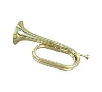 HGZLQKD Trumpet Bugle Brass Instrument Retro Gold Gilded Copper Musical Instrument Cavalry Trumpet for Festival Atmosphere Orchestra