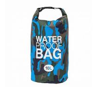HGZLQKD Waterproof Shoulder Pack Dry Bag Roll with Buckle Lock and Single Shoulder Strap for Beach Kayak Hiking Camping Fishing, Array, Sky Blue Camouflage, 10L Single Shoulder Strap