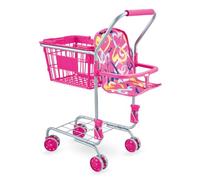 HGZLQKD Wheeled Foldable Play Grocery Cart | Working Wheels, child-Friendly, Grocery Store Pretend Play Cart, for Playroom, Bedroom