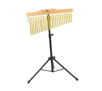 HGZLQKD Wind Chimes Percussion Musical Percussion Instrument Single Row Bar Chime for Classroom, 25 Note Black Rack