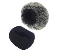 HGZLQKD Wind Cover Mic Windshield, Lightweight Noise Reduction, Studio Broadcasting Sleeve Mic Muff for H5 H6, Black White