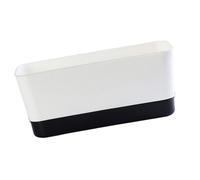 HGZLQKD Window Box Planter Rectangle Flower Pot Multifunctional Vegetables Growing Container Attached Saucer for Garden Windowsill, Black, L