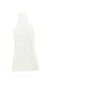 HGZLQKD Women Figure Dress Backless Sleeveless Turtleneck Mini Clothing Chic Formfitting Stretchable Material Suitable for Photography Collector Setup, White