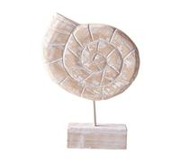 HGZLQKD Wooden Beach Decor Statue Crafts, Tabletop Figurine Ocean Ornament Sculpture Mediterranean Style Funny Marine Animals Statues, Mini Conch Collectible Ornament for Home Beach Decor