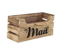 HGZLQKD Wooden Mail Organizer Letter Holder Mail Tray Versatile Postcard Storage Organiser Office Supplies Handmade Rustic Tabletop Mailbox Decorative Mail Letter Rack for Countertop Wall Mounted