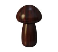 HGZLQKD Wooden Mushroom Lamp Night Light Cordless Cute Touch Switch LED Bedside Light Table Lamp for Studyroom Bedroom NightStand, Walnut Wood Color