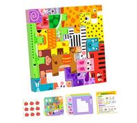 HGZLQKD Wooden Stacking Blocks Building Blocks Preschool Learning Activity for Boys Girls