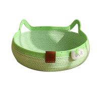 HGZLQKD Woven Rope Woven Cat Bed Sleeping Basket Scratchable with Playing Rope Ball House Couch for Playing,Sleeping,Resting, S