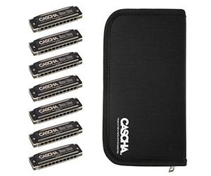 HH 2248 CASCHA Master Edition Harmonica Set with Case, Diatonic 7 Keys: C - D - E - F - G - A - Bb