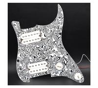 HH Electric Guitar Pickguard And Two Black Humbucker Loaded Prewired Scratchplate Assembly (Color : 01)
