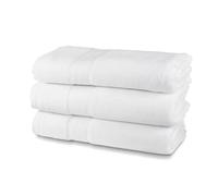 HH HERMET HOTELLERIE Set of 3 Bath Towels, 90 x 140 cm, 550 g/m², Ideal for B&B and Hotel, Resistant to Frequent Washing, White, Luxury Line