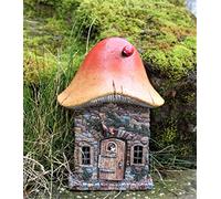 HH Home Hut Garden Fairy Ornament Door Magical Secret Enchanted Mushroom Hobbit Cherub