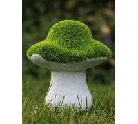 HH Home Hut Garden Ornament Animal Flocked Grass Stone Effect Green Decorative Outdoor Figure Free Standing Statue Figurine (Mushroom Toadstools)