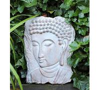 HH Home Hut Garden Ornament Plaque Buddha Head Sculpture indoor outdoor Decor Stone Ceramic