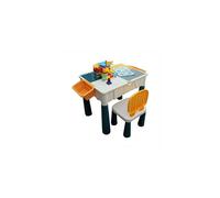 HH Home Hut Kids Table & Chair Desk Set Childrens Water Activity Play Sand & Build Bricks Included