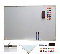 HH Home Hut Large Magnetic Whiteboard - Perfect for Home Office, Gym & Vision Board - 90x60 cm, Wall Mounted White Board, with Erasable Markers Pens - Ideal Notice Board for Office