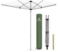 HH Home Hut Rotary Washing Line 50M - 4 Arm, Spike & Cover Included
