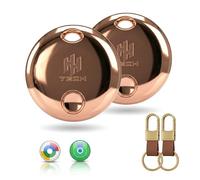 HH-Tag Dual Premium Edition (Rose Gold Pack-2) For Apple and Android Devcies, Smart Tracker Tag, Replaceable Battery, Track Your Keys, Bag, Suitcase, and More with Apple Find My and Google Find Hub