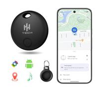 HH-Tech Android Smart Tracker Tag 1 Pack with 1 Case Works with Google Find Hub, Bluetooth Item Finder Locator for Keys, Wallet, Suitcase & Bags (Black)