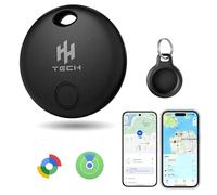 HH-Tech Dual-System iOS and Android Tracker Tags Pack-1, Works with Apple Find My & Google Find Hub, Bluetooth Item Finder Locator, Smart Tag, Key Finder, Wallet Tracker, Luggage Tracker (Black)