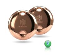 HH-Tech Smart Tag For Apple iOS Devcies Premium Edition (Rose Gold Pack-2) | Replacable battery Works with Apple Find My, Item Finder for Keys, Bike, Wallet, Luggage, Bags, Cars