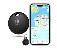 HH-Tech Smart Tag LITE For Apple iOS Devices, Smart Tracker, Item Finder, Replaceable Battery, Easily Track Your Wallet, Bag, Suitcase, and More Worldwide with the iPhone Find My App (Pack-1 Black)
