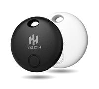HH-Tech Smart Tag (Pack-2 Black+White) For Apple iOS Devices, Smart Tracker, Key Finder, Replaceable Battery, Easily Track Your Wallet, Bag, Suitcase, and More Worldwide with Apple Find My App