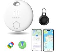 HH-Tech Smart Tracker Tag Dual Pack-1 (White) For Apple and Android Devcies, Replaceable Battery, Easily Track Your Keys, Wallet, Bag, Luggage, and More with Apple Find My and Google Find Hub
