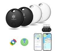 HH-Tech Smart Tracker Tag Dual (Pack-4) For Apple and Android Devcies, Replaceable Battery, Easily Track Your Wallet, Bag, Suitcase, and More with Apple Find My App and Google Find Hub App
