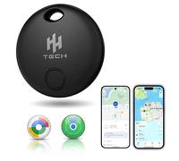 HH-Tech Smart Tracker Tag Dual-Sys Pack-1 (Black) For Apple and Android Devcies, Replaceable Battery, Easily Track Your Keys, Wallet, Bag, Luggage, and More with Apple Find My and Google Find Hub