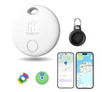 HH-Tech Smart Tracker Tag Dual (White Pack-1) For Apple and Android Devcies, Replaceable Battery, Easily Track Your Keys, Bag, Suitcase, and More with Apple Find My App and Google Find Hub App