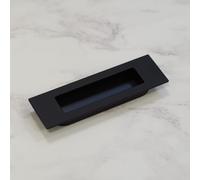 96mm Matt Black Inset Kitchen Cabinet Handle | Cupboard Door Drawer Pull Wardrobe Furniture Replacement Upcycle