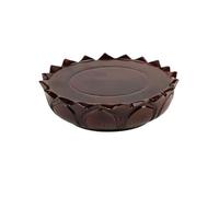 Hhaoran-9868 Bonsai Base Wood Relief Sculpture Bonsai Ornament Bracket Lotus Base for Vase Tea Sets Crafts Stable Home Decoration Display Stand(Large)