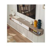 Hhaoran-9868 Floating TV Stand Minimalist Floating TV Stand Small Living Room and Bedroom Storage Rack with Cable Management Wall Mounted Media Console(Gris)