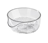 Hhaoran-9868 Fruit Bowls Plastic Drainable Fruit Bowl Large Capacity Strainer Multi-Functional Fruits Berries Nuts Clear Vegetable Bowls