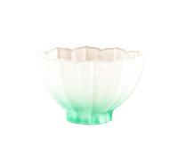 Hhaoran-9868 Glass Cup Lotus-Shaped Glaze Glass Cup, Small Hand-Blown Gradient Colored Frosted, 70ml Tumblers Water Glasses(Green)