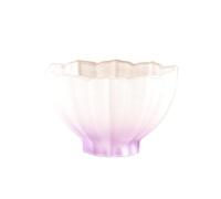 Hhaoran-9868 Glass Cup Lotus-Shaped Glaze Glass Cup, Small Hand-Blown Gradient Colored Frosted, 70ml Tumblers Water Glasses(Purple)
