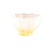 Hhaoran-9868 Glass Cup Lotus-Shaped Glaze Glass Cup, Small Hand-Blown Gradient Colored Frosted, 70ml Tumblers Water Glasses(Yellow)