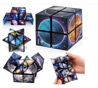 HhBdy 2 in 1 Star Sky Infinity Cube Set,Fidget Toys for Kids Magic Cube Stress Relief Toys Sensory Toys for Autism Teenagers Cool Presents for 8-12 Year Olds Boy-Educational Game Gifts