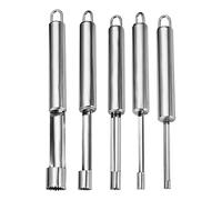 HhBdy 5 Pieces Apple Corer Stainless Steel Easy Twist Core Seed Remover Fruit Corer Remover for Kitchen House Tool