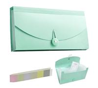 HhBdy Document Folder, Organiser Folder, 13 Grid Expanding Folder with Labels, Folder System, Waterproof Folder with Compartments for Schools, Offices, Hospitals, Businesses and Libraries (Green)