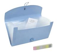HhBdy Document Folder, Organiser Folder, 13 Grids, Expanding Folder with Labels, Folder System, Waterproof Folder with Compartments for Schools, Offices, Hospitals, Businesses and Libraries (Blue)